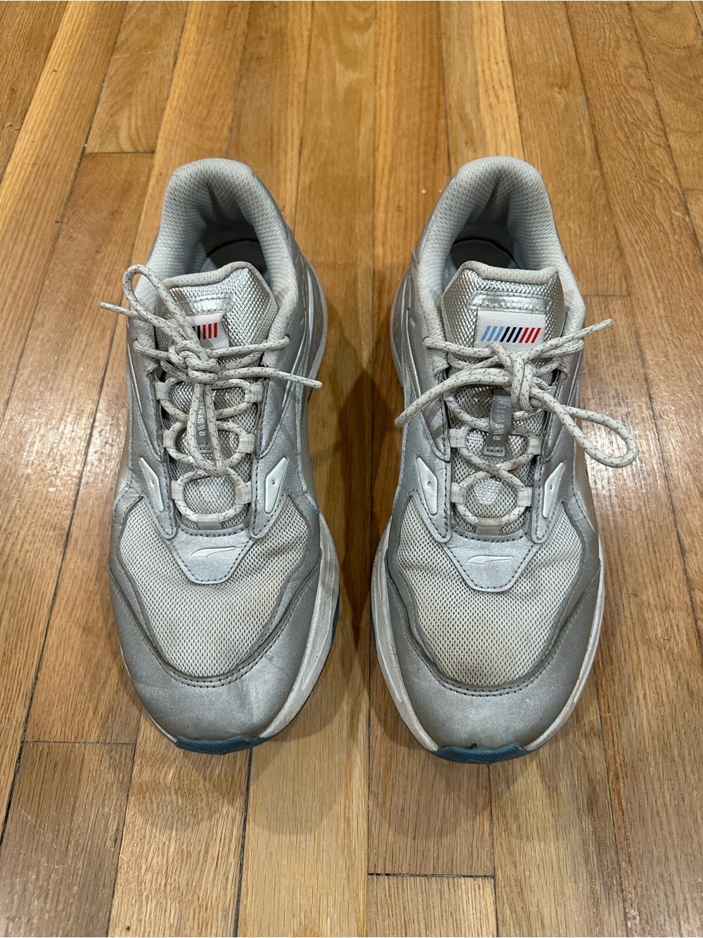 Puma BMW Shoes Mens 11 RS Fast Motorsport Racing Sneaker Running Gym Silver